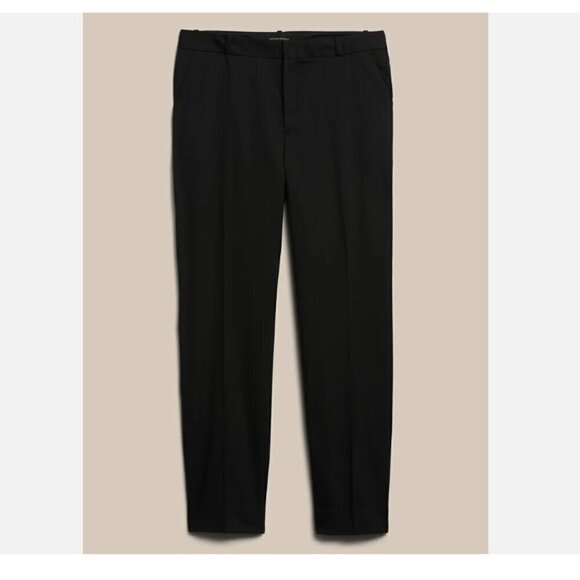 Banana Republic Mid Rise Curvy Straight Ryan Trouser Pants Black 4 TALL $100 NWT - Picture 4 of 14